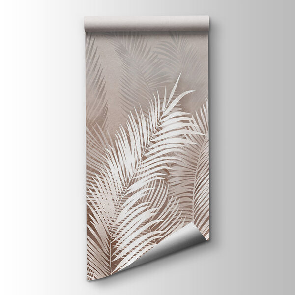 White feathers on a grey background