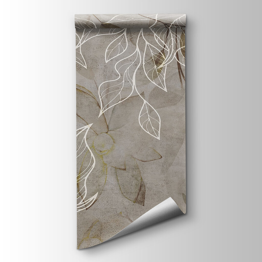 Elegant leaves on a textured background