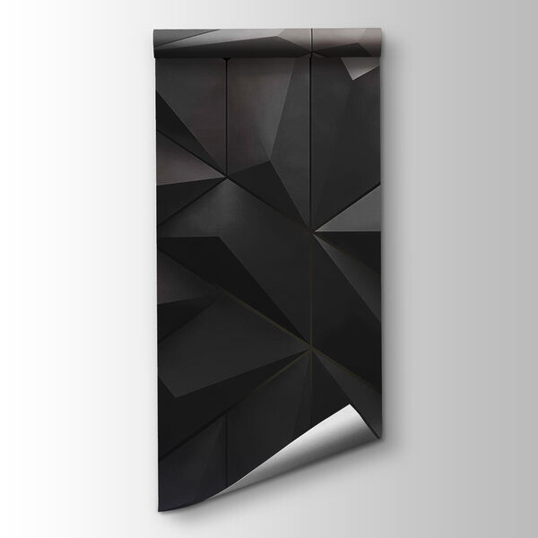 Black wall with many triangles