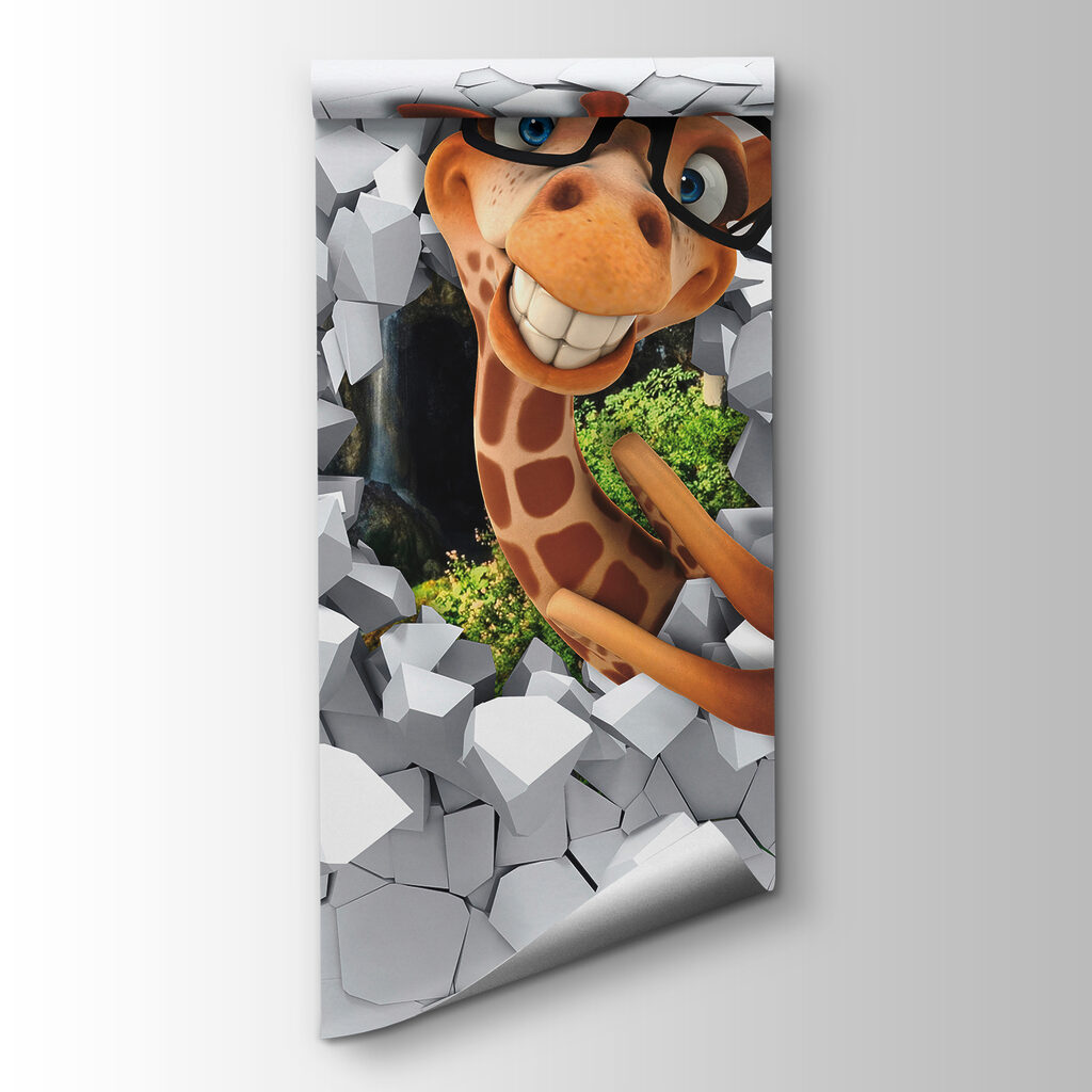 Giraffe cartoon character in glasses