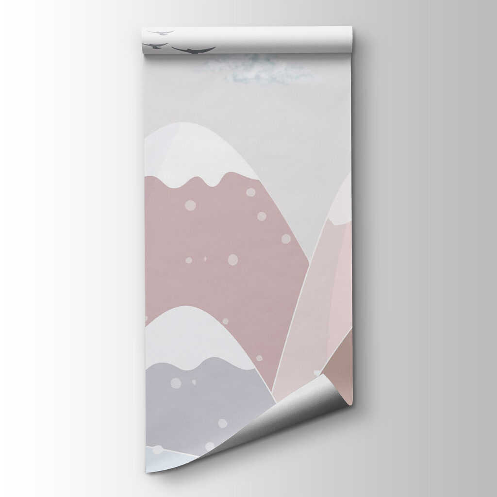 Hot air balloon flying over mountains Hot air balloon flying over mountains