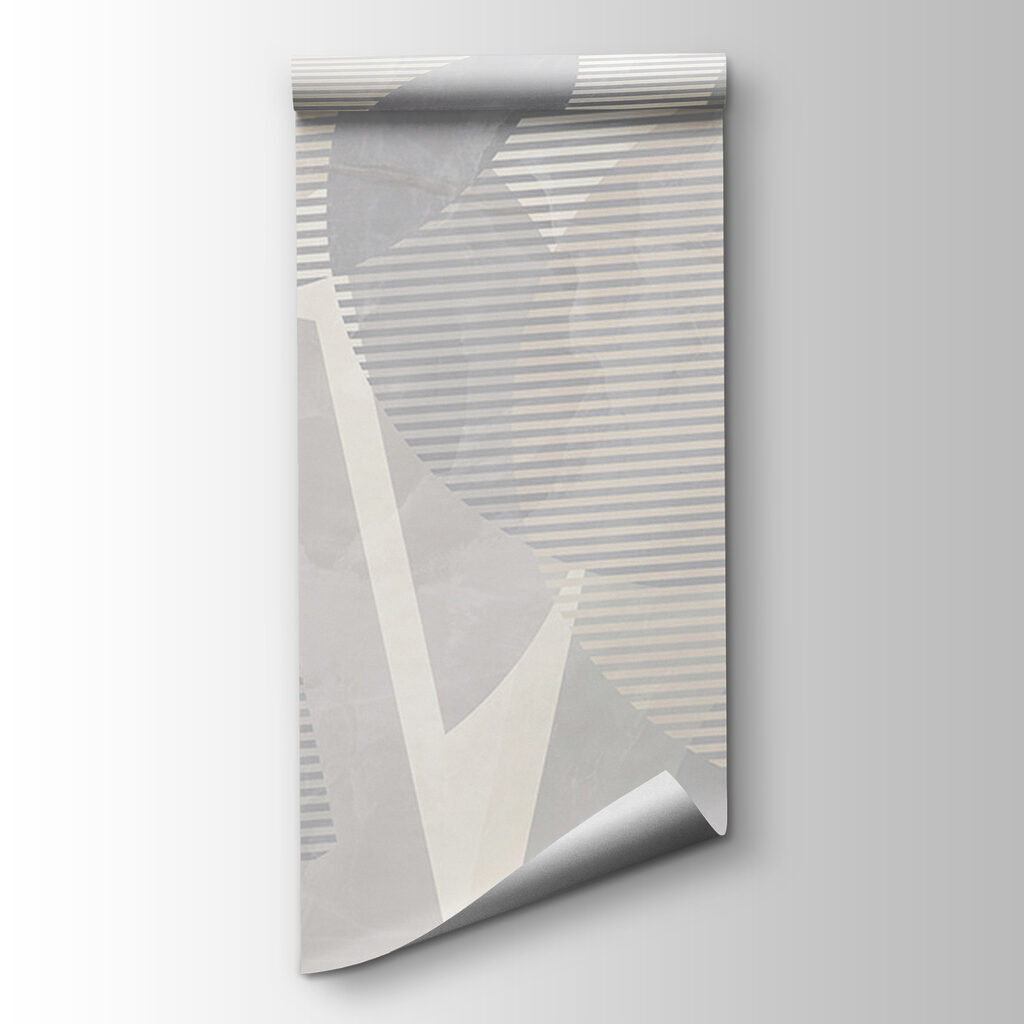 Grey and white abstract art