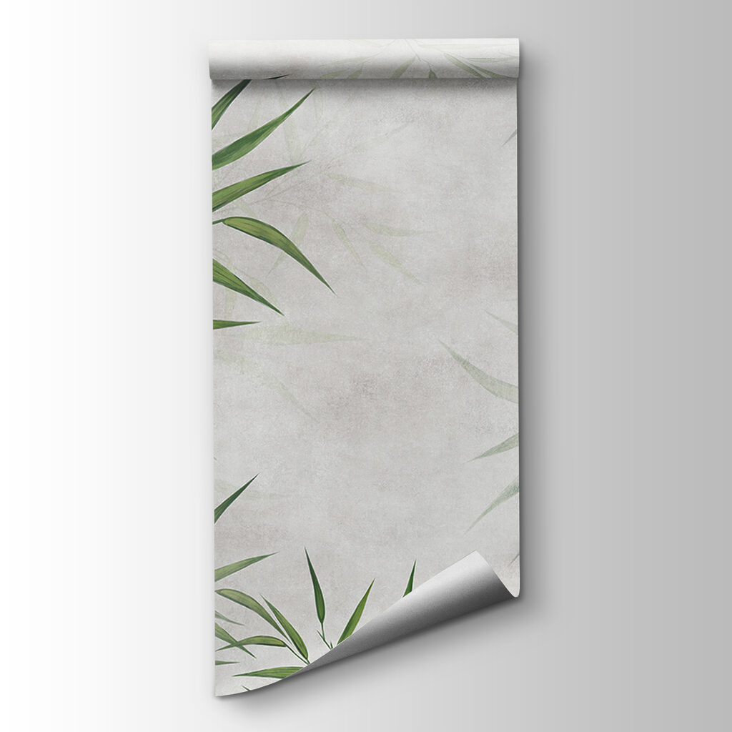 Green leaves on a white background