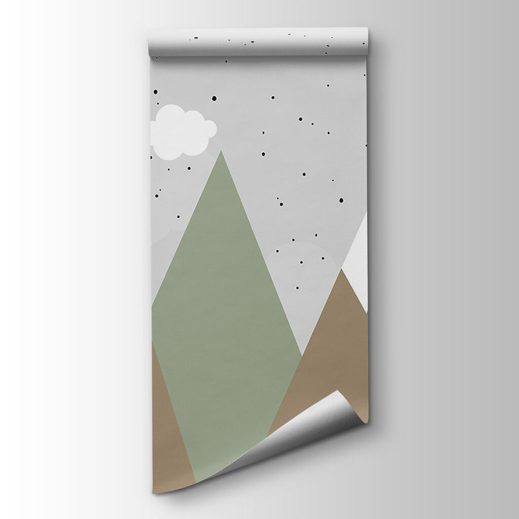 Drawing of mountains and trees Drawing of mountains and trees