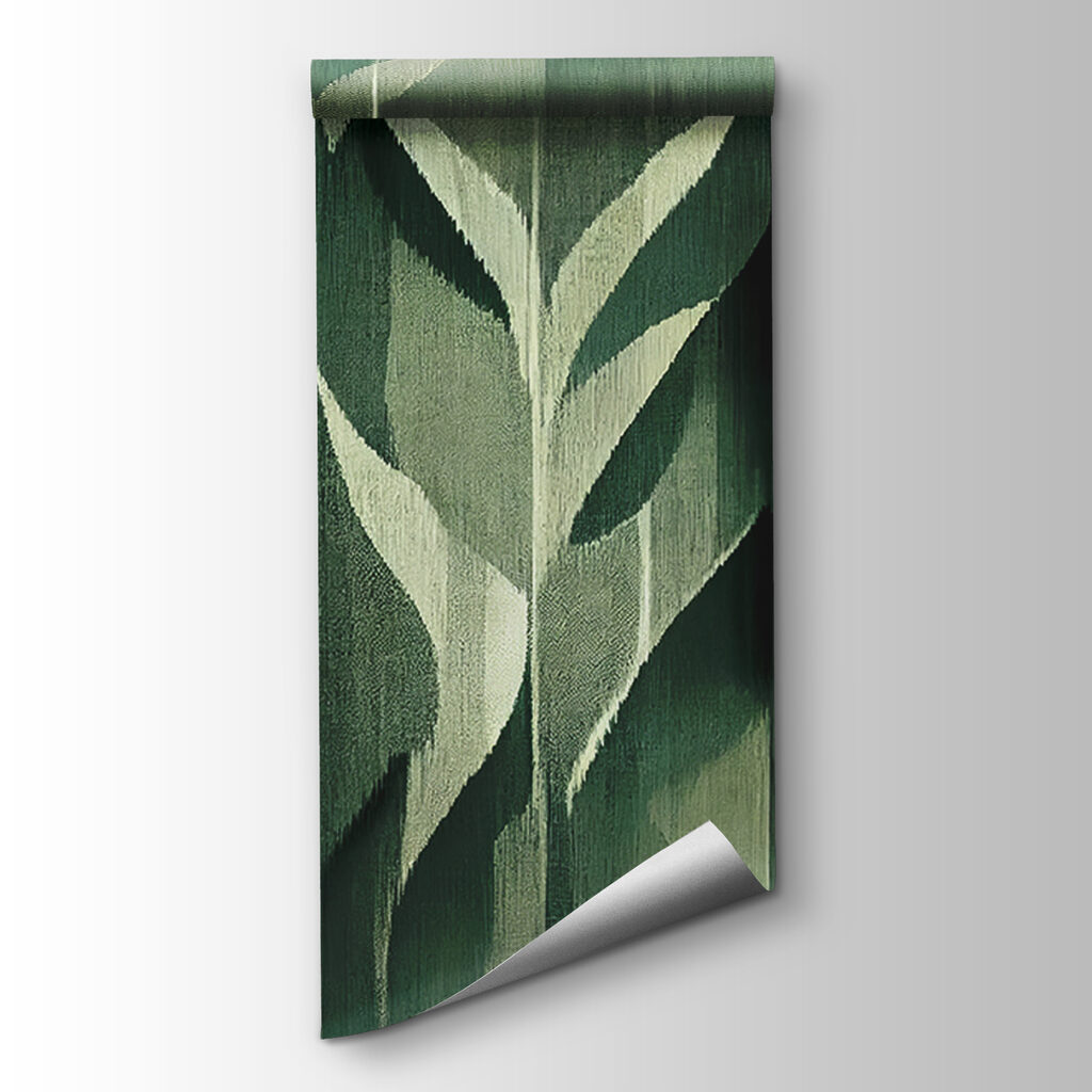 Intricate leaves in soothing green hues