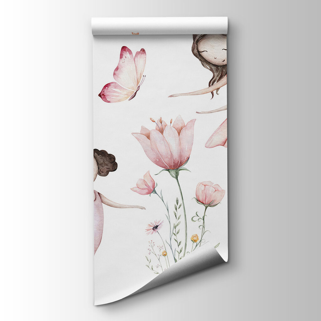 Group of fairies with butterflies and flowers Group of fairies with butterflies and flowers