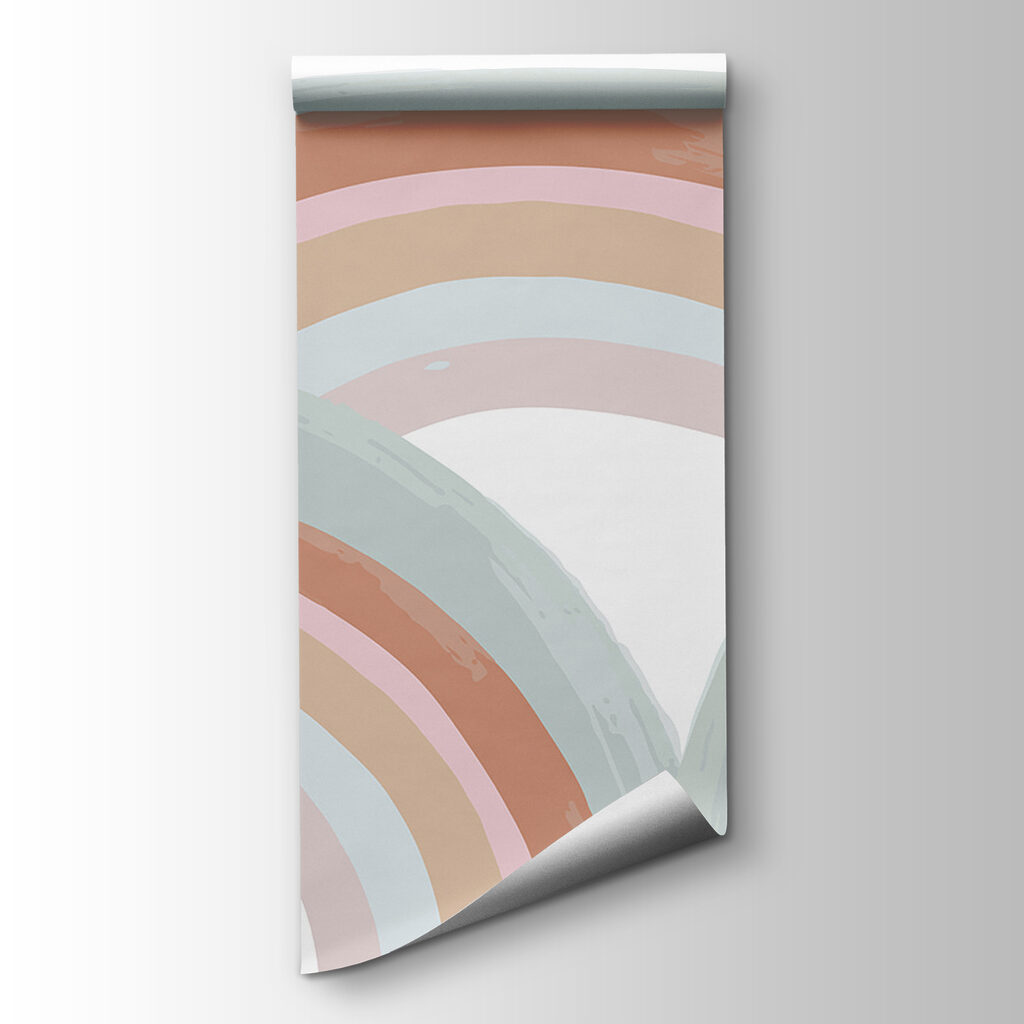 Rainbows painted in pastel colors