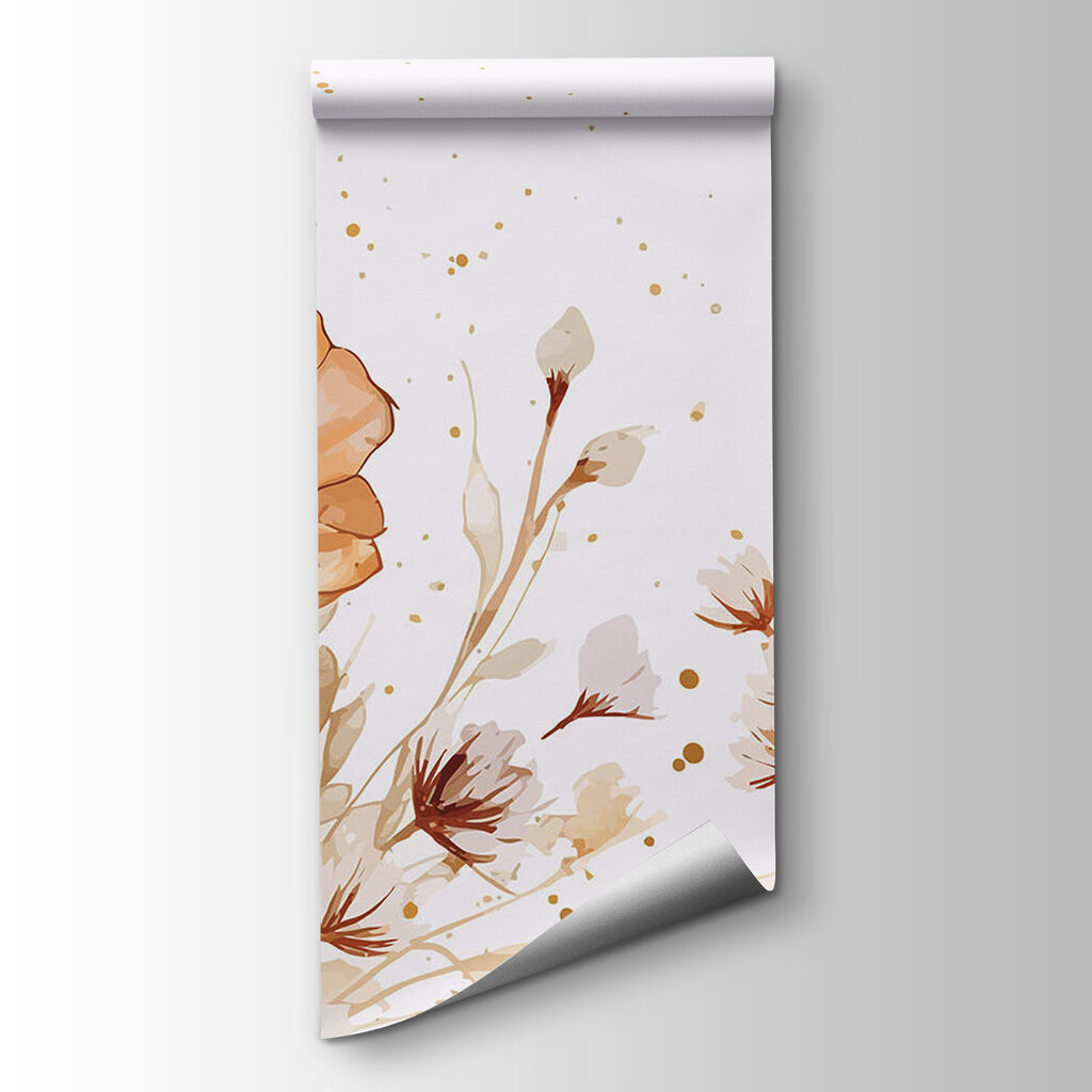 Painting of flowers and leaves