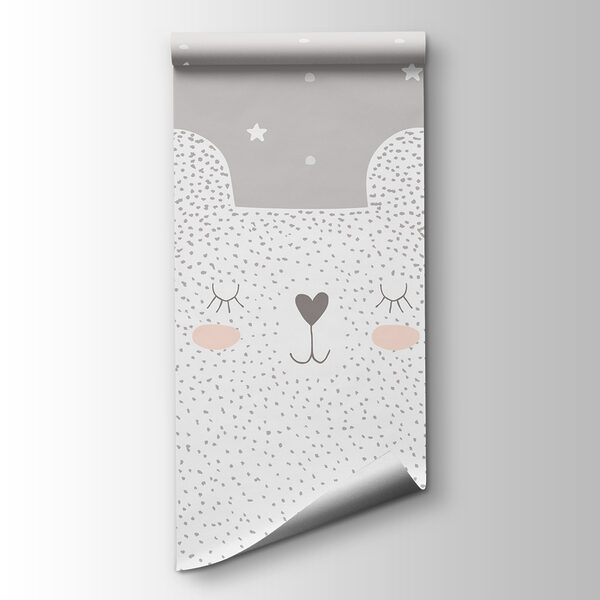 A white bear with dots and stars A white bear with dots and stars