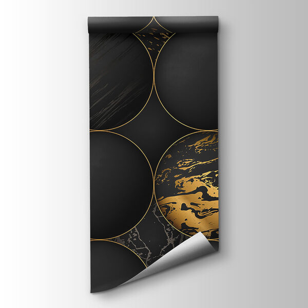 Elegant orbs with metallic splashes