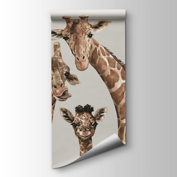 A group of giraffes with their heads together