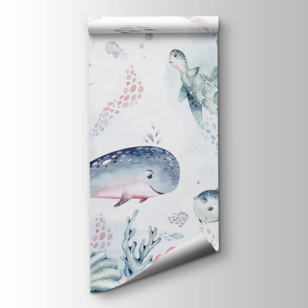 A watercolor sea creatures