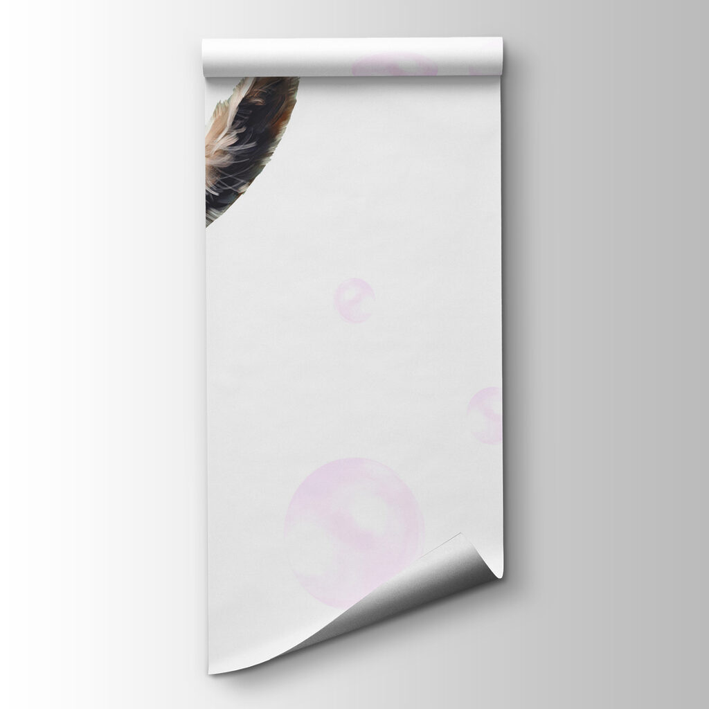 A llama blowing a bubble