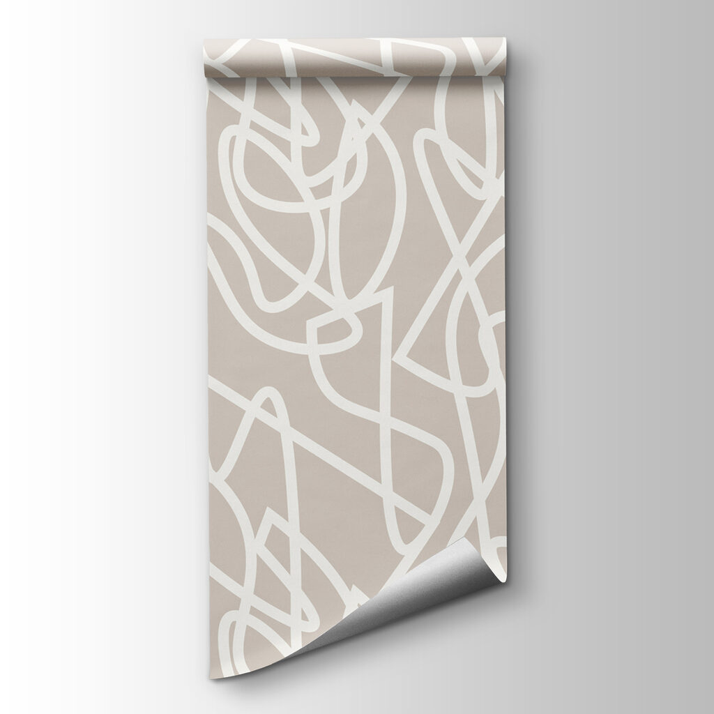 A white lines on a beige background