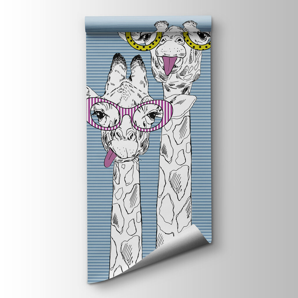 A giraffes wearing glasses A giraffes wearing glasses