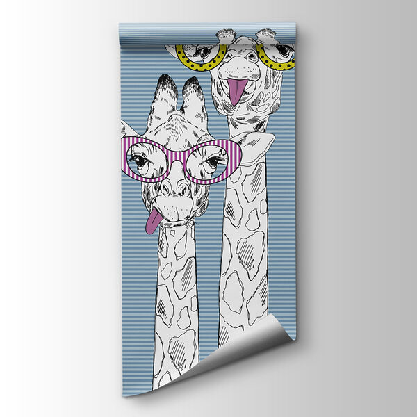 A giraffes wearing glasses A giraffes wearing glasses