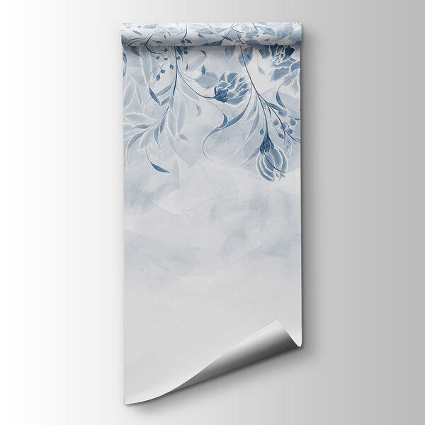 A blue and white floral design