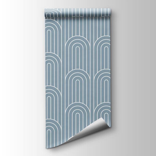 A pattern of white and blue lines