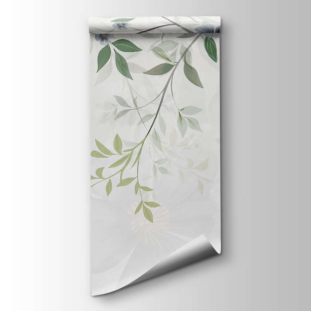 Painting of flowers and leaves