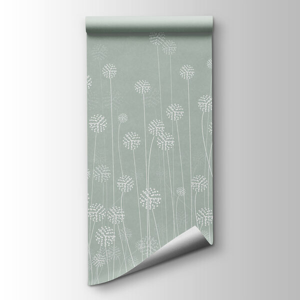 A white flowers on a green background