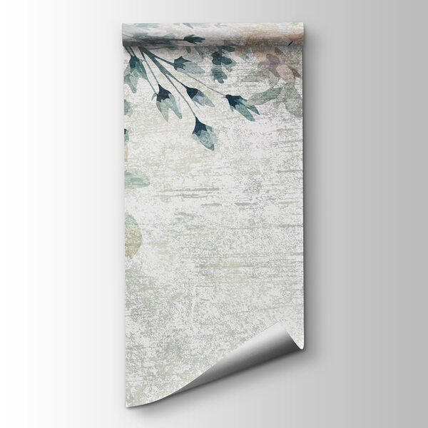 A painting of flowers and leaves A painting of flowers and leaves