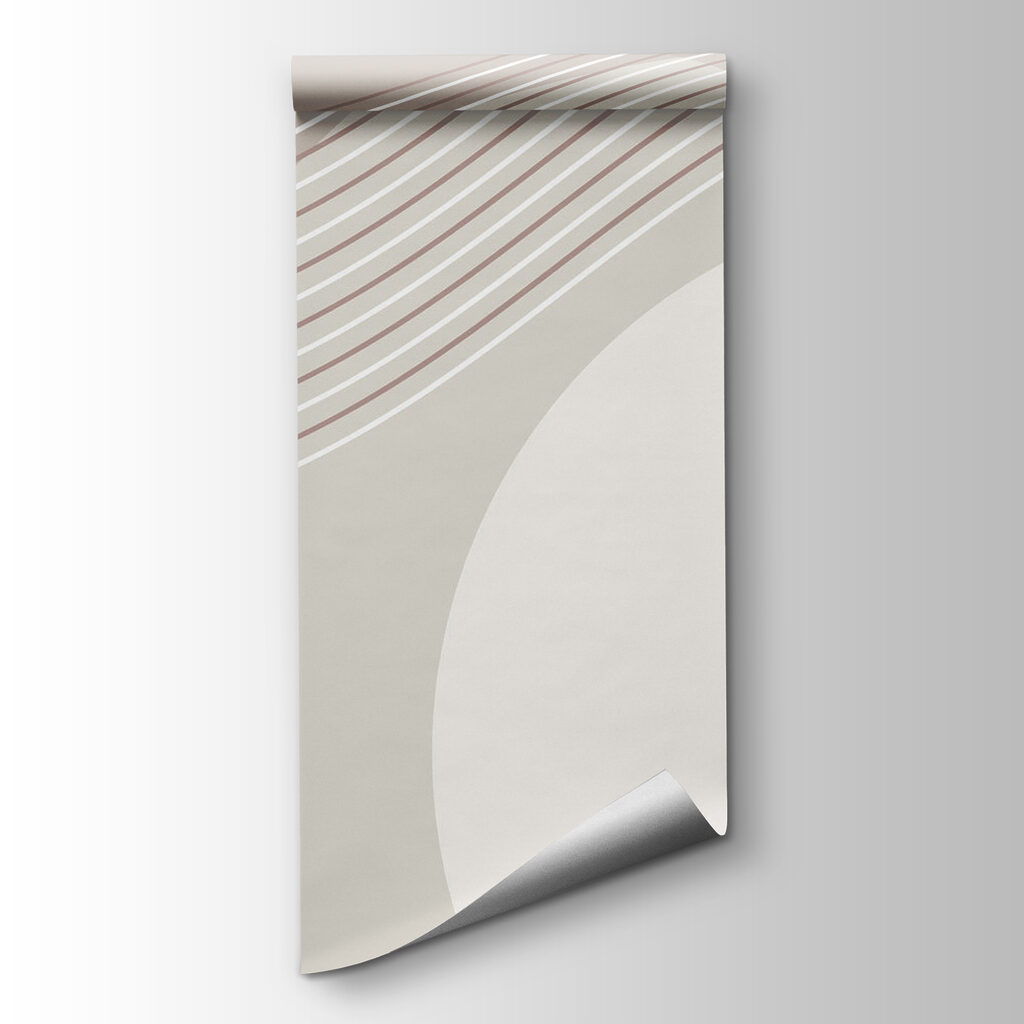 A white and brown lines and circles