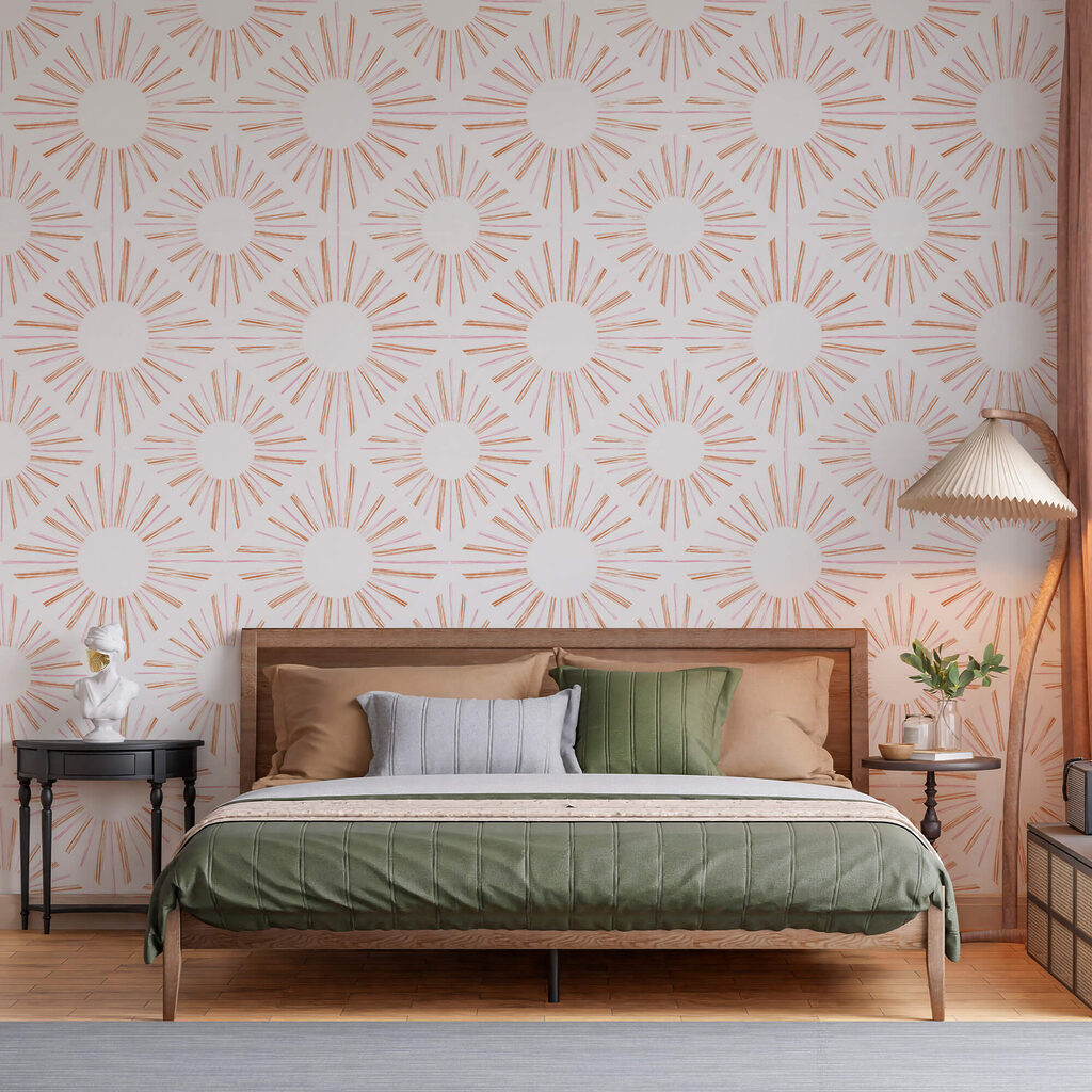 Patrón de líneas naranjas y blancas