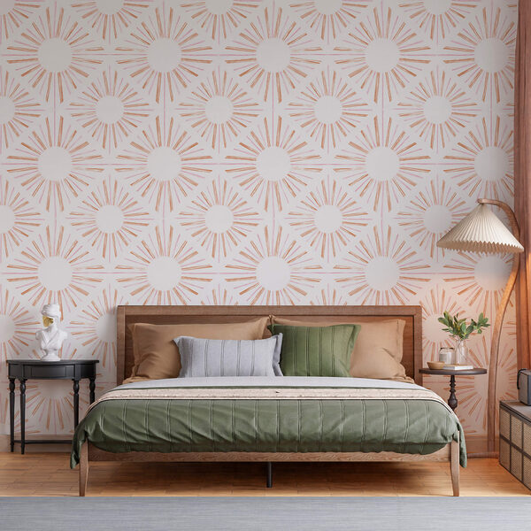 Patrón de líneas naranjas y blancas