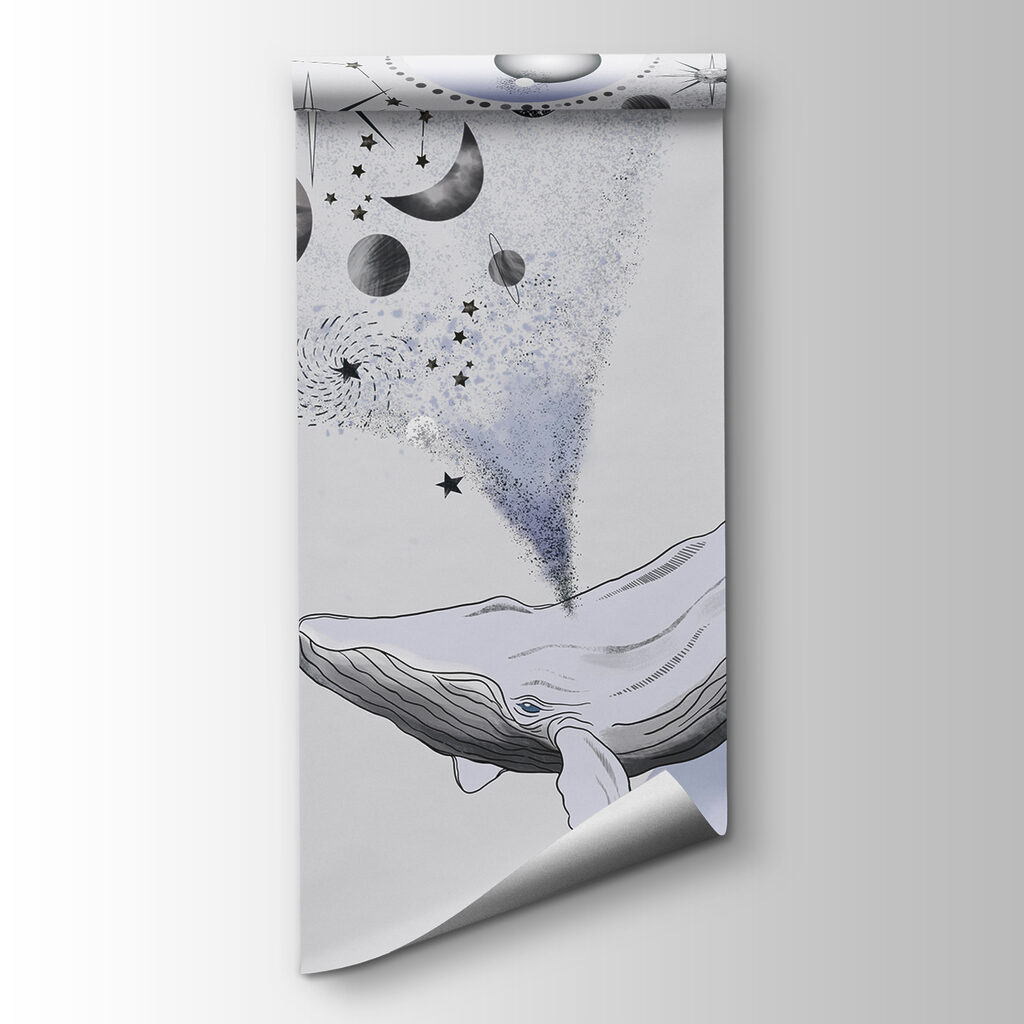 A whale and planets