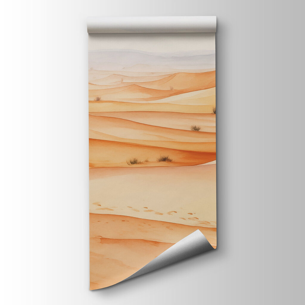 A desert landscape with sand dunes A desert landscape with sand dunes