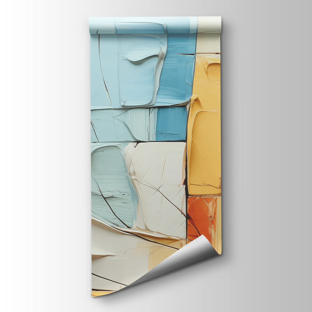 A close up of a painting