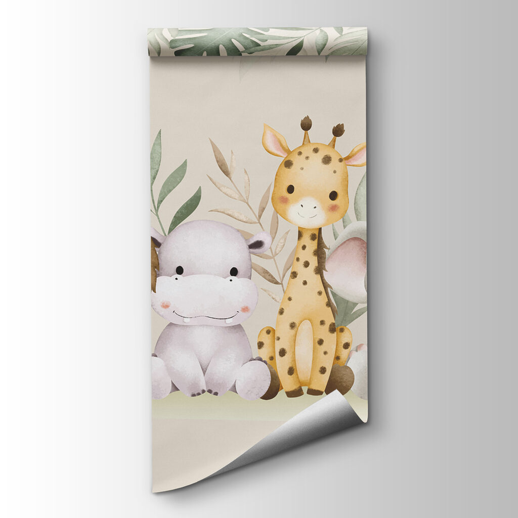 Group of animals next to leaves Group of animals next to leaves