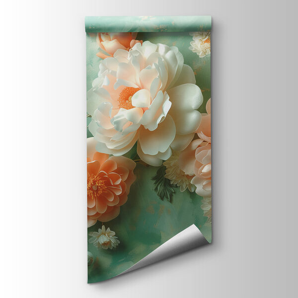 Group of flowers on a blue background Group of flowers on a blue background