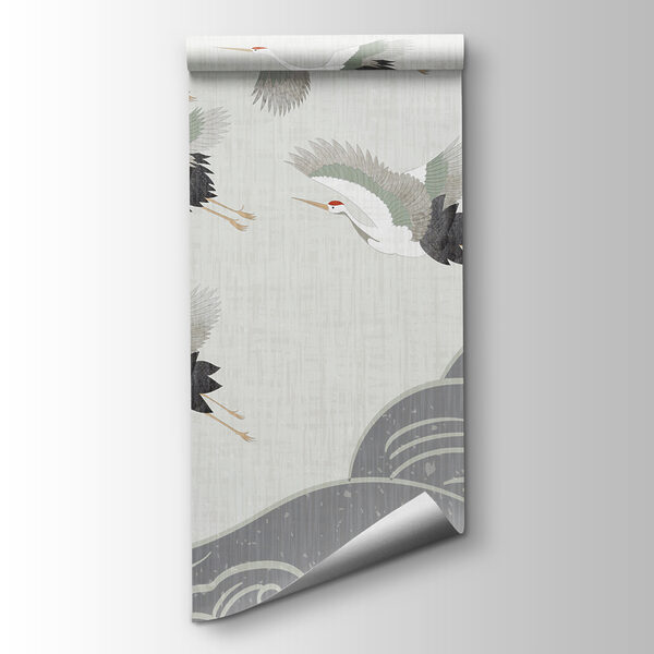 Group of birds flying over a wave Group of birds flying over a wave