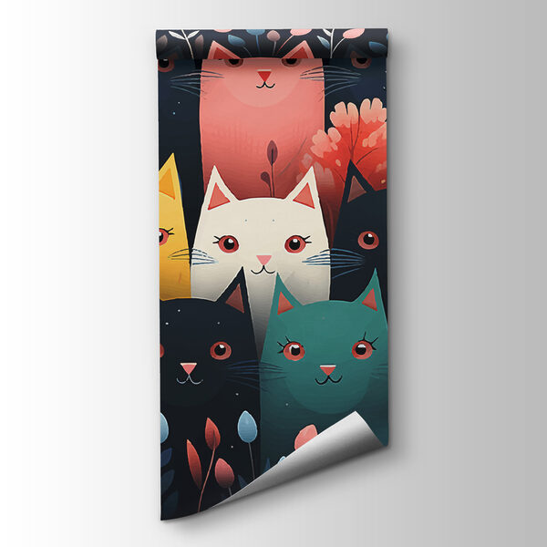 Group of cats with flowers Group of cats with flowers