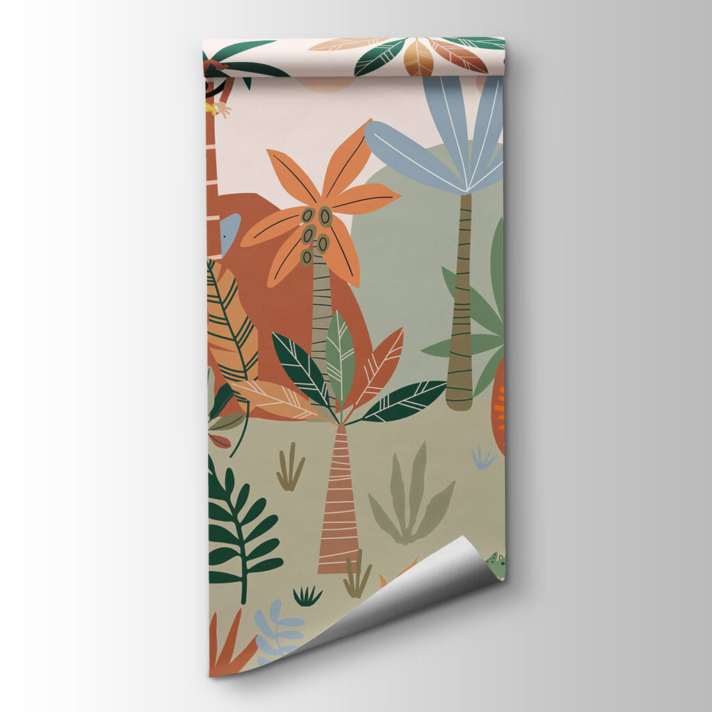 Cartoon of animals in a jungle Cartoon of animals in a jungle