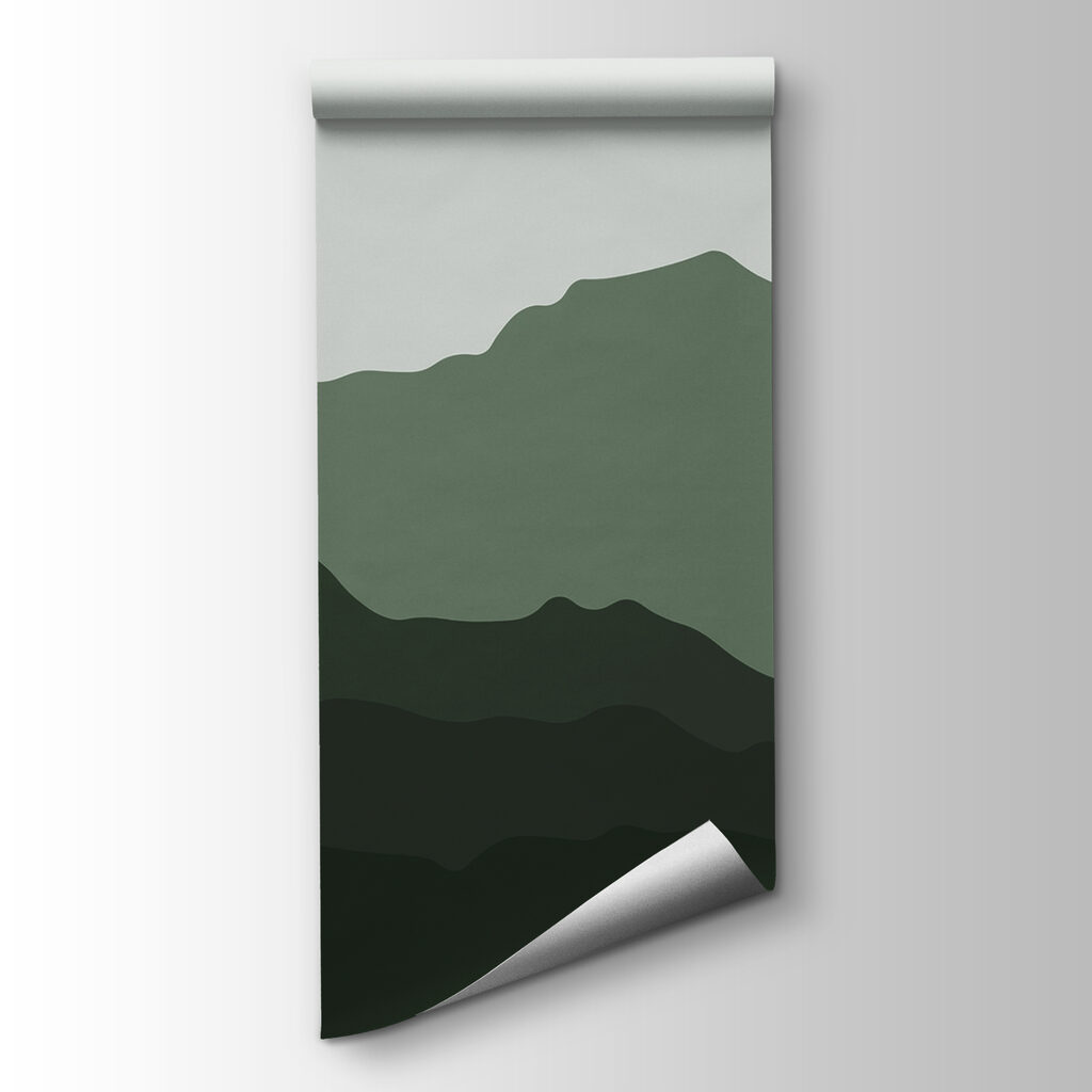 Mountain range with green hills