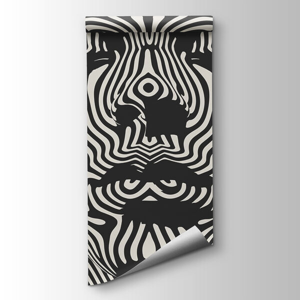 Black and white image of a person's face Black and white image of a person's face