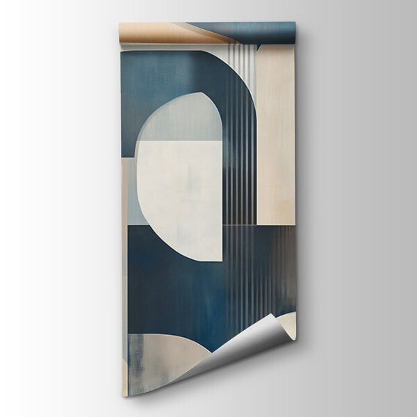 Colorful art piece with curved shapes Colorful art piece with curved shapes