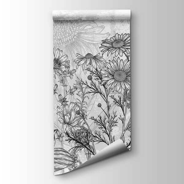 Black and white image of flowers