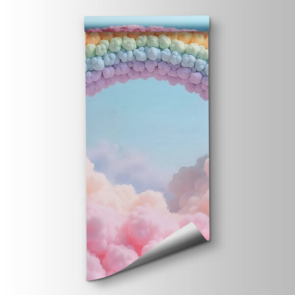 Rainbow made of clouds