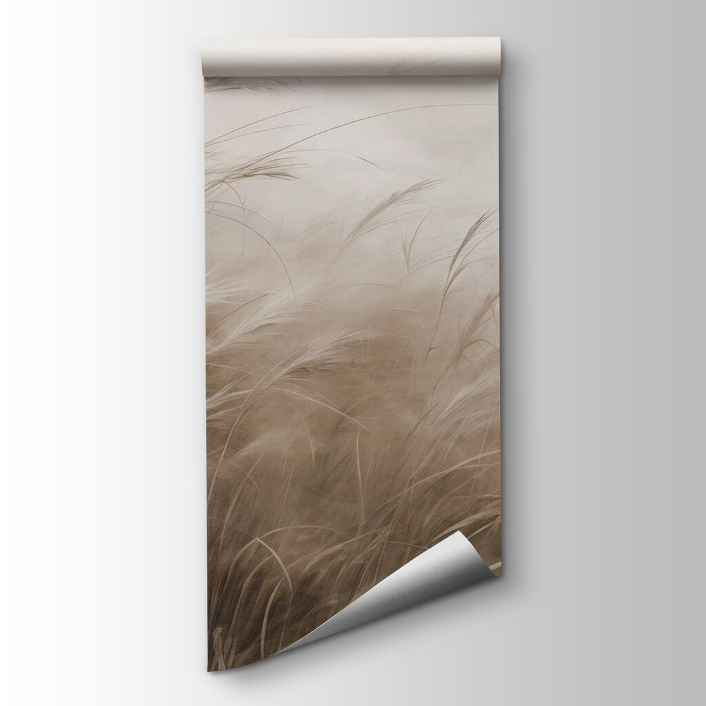 Field of grass with a cloudy sky