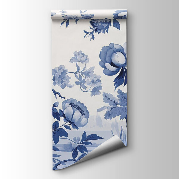 Bird on a tree branch with flowers