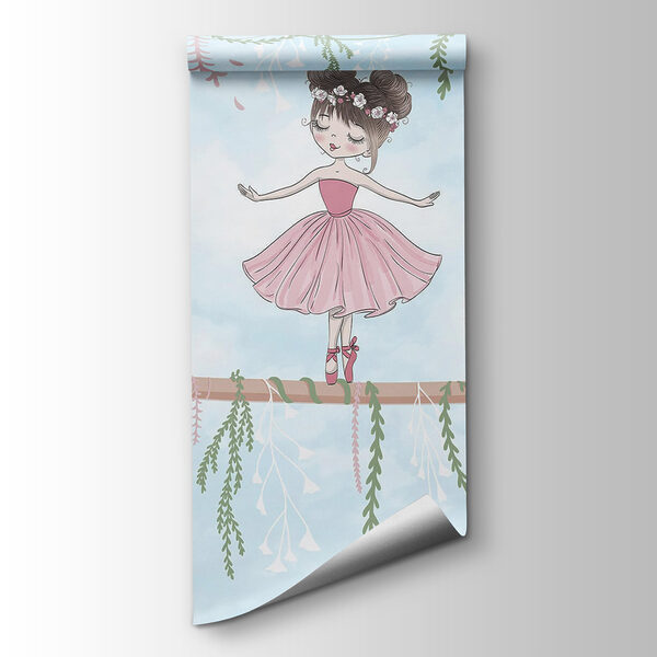 Girl in a pink dress on a branch Girl in a pink dress on a branch