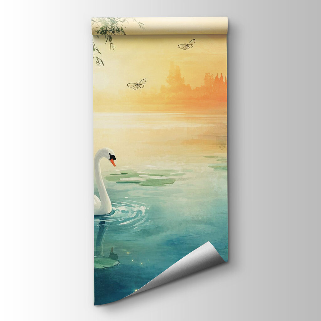 Two swans in a lake