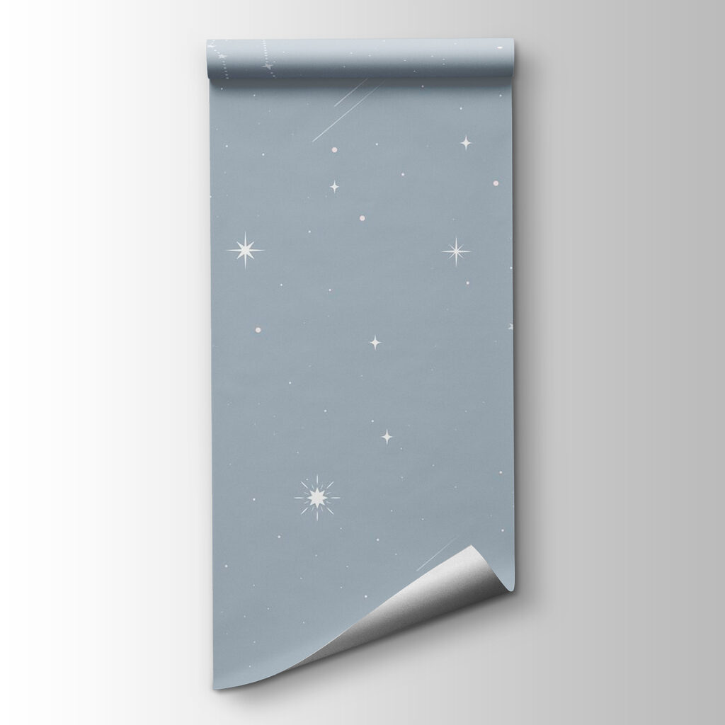 Moon and stars in the sky