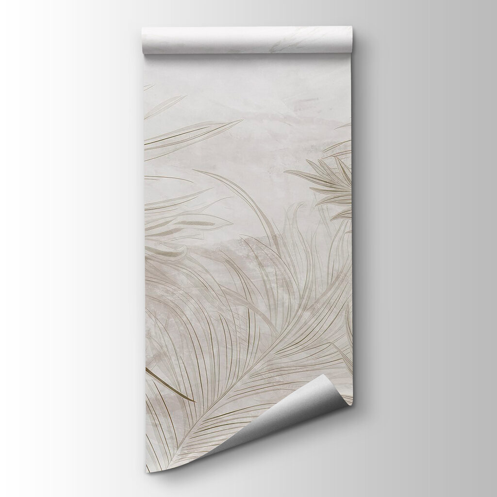 White background with leaves