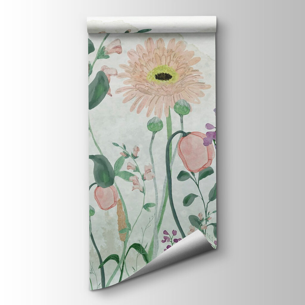 Painting of flowers and leaves Painting of flowers and leaves