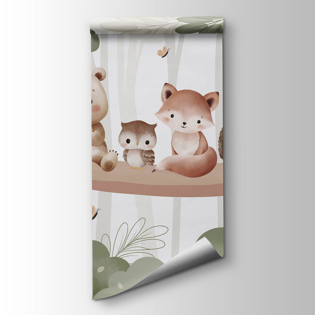 Group of animals on a tree branch