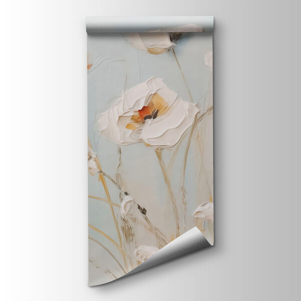 Painting of flowers on a wall